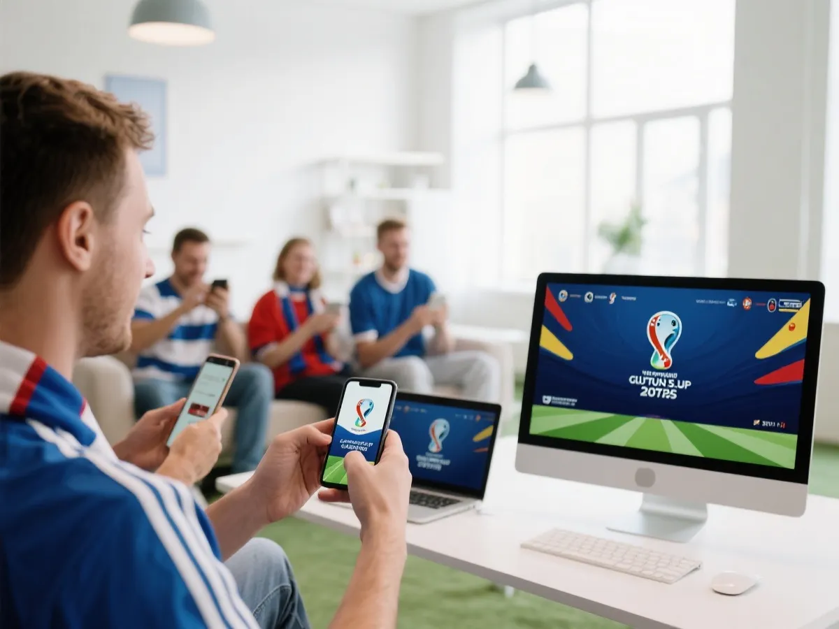 多裝置訪問世界盃平台示意